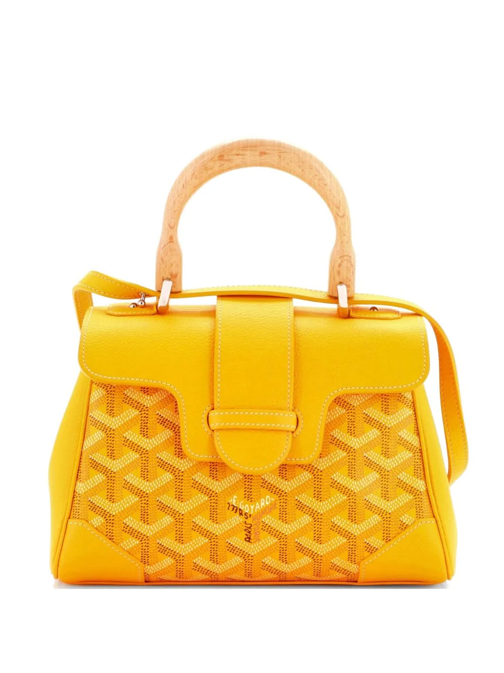 Saigon Top Handle Bag Coated Canvas with Leather Mini Shoulder Bag by Goyard Pre-Owned