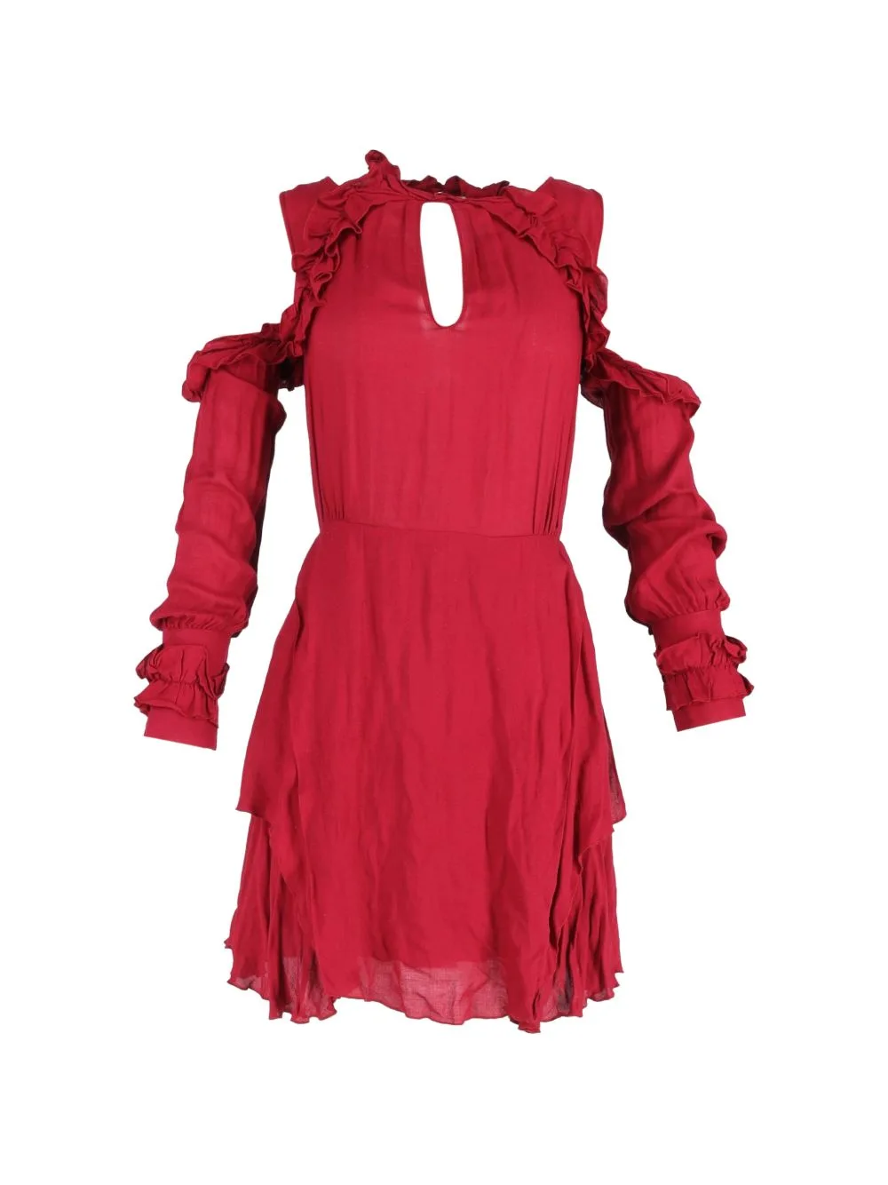 Hanie Ruffle-Detail Cold-Shoulder Mini Dress by IRO