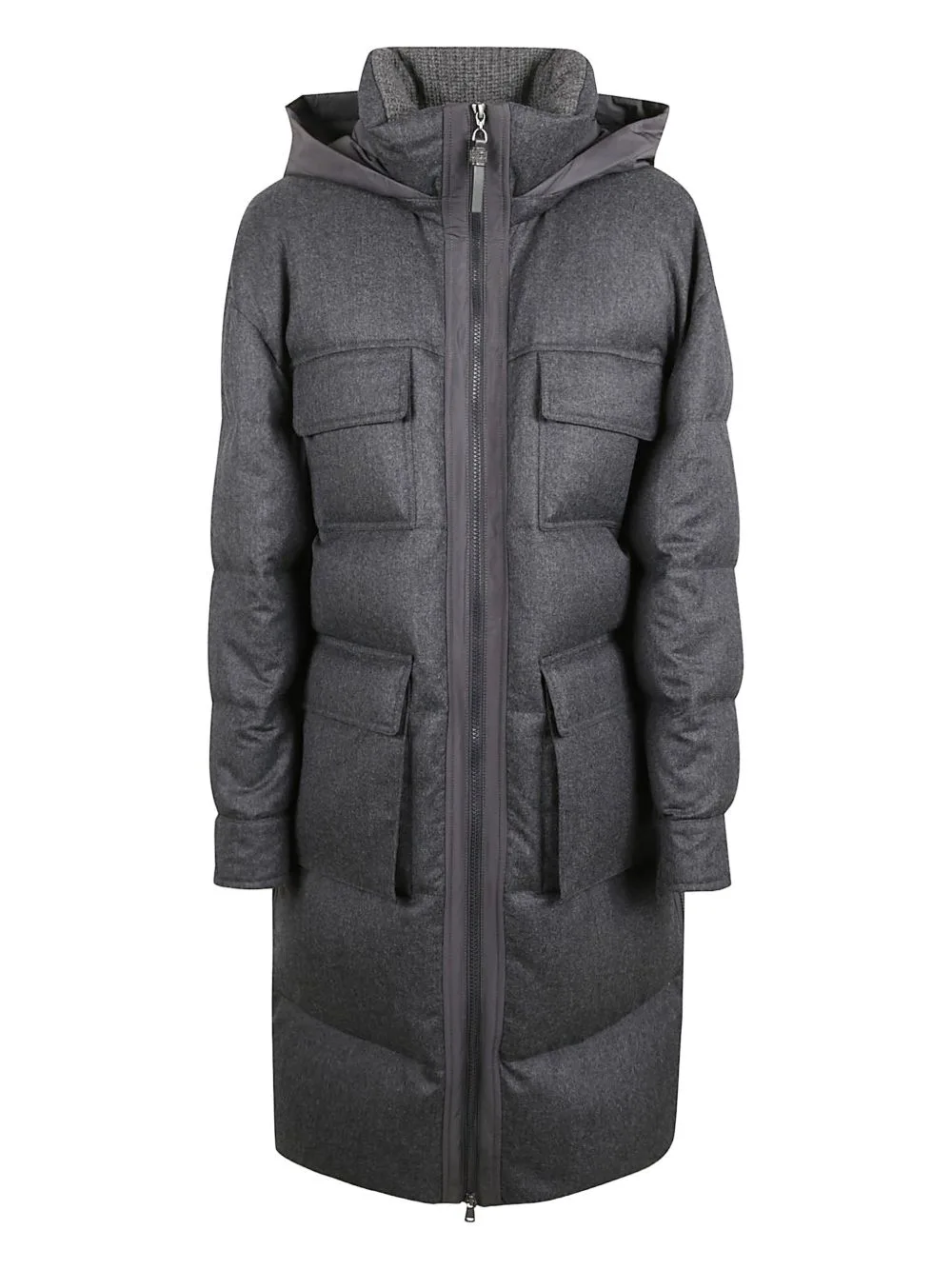 Hooded Padded Coat by Brunello Cucinelli