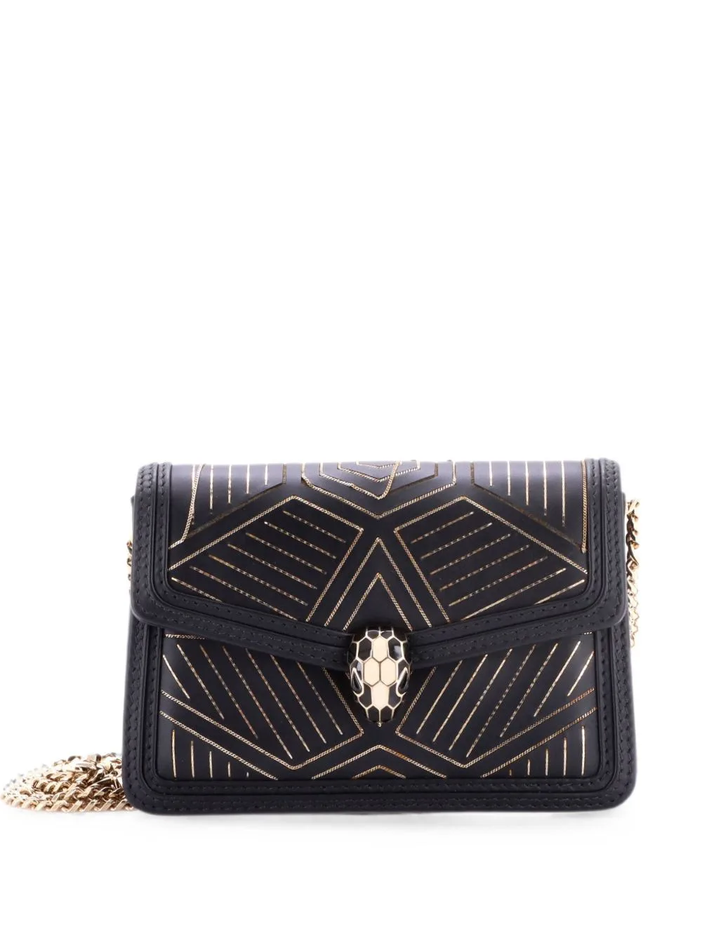 Serpenti Diamond Blast Shoulder Bag Embellished Leather Mini Crossbody Bag