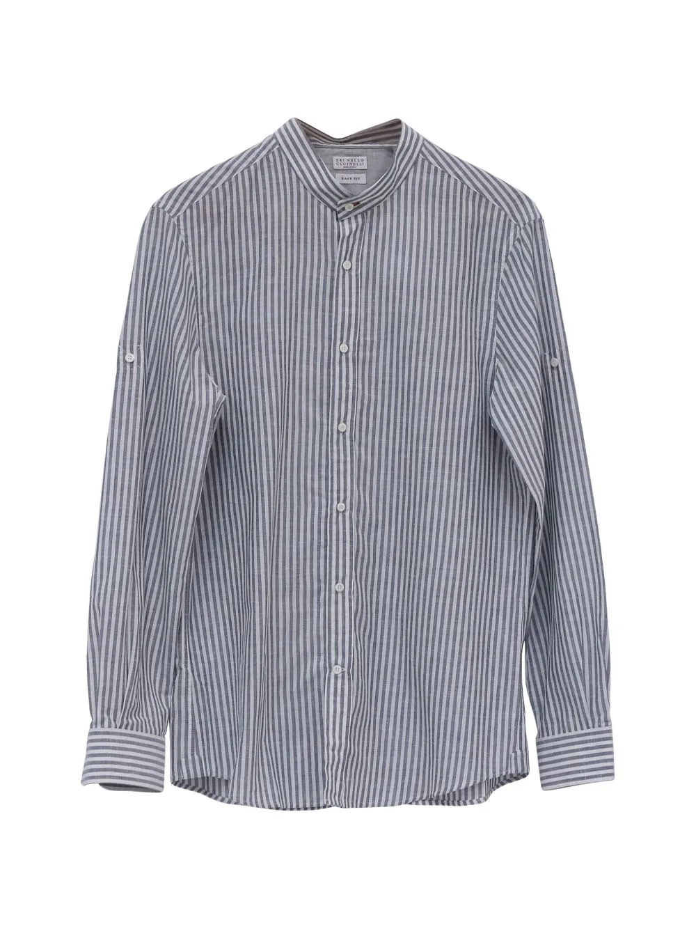 Striped Linen Button-Down Shirt by Brunello Cucinelli Vintage