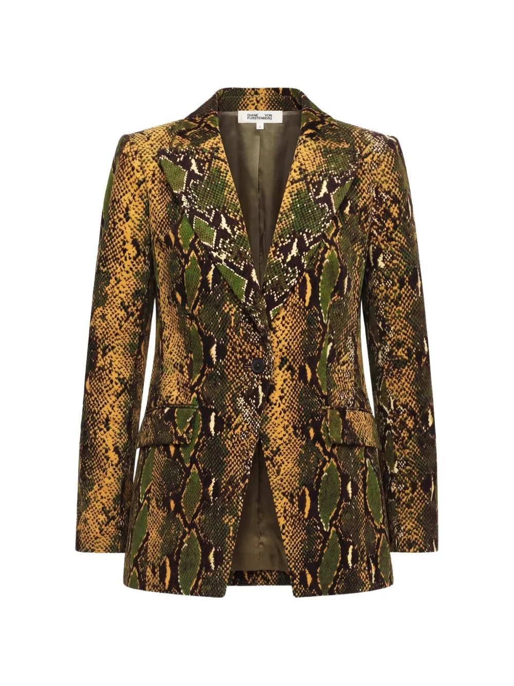 Charlie Snake-Print Single-Breasted Blazer by DVF Diane von Furstenberg