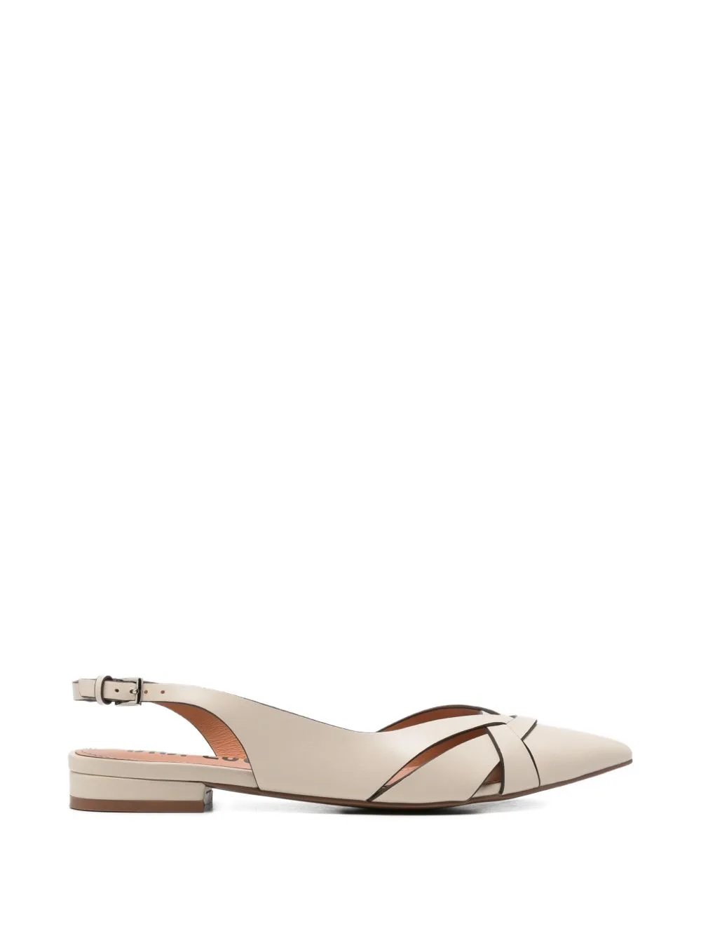 Nolia Criss-Cross Leather Flat Pumps by Bibi Lou