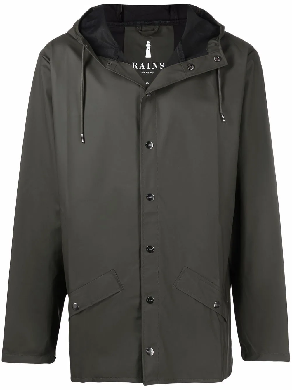 Long-Sleeve Hooded Rain Jacket by Rains