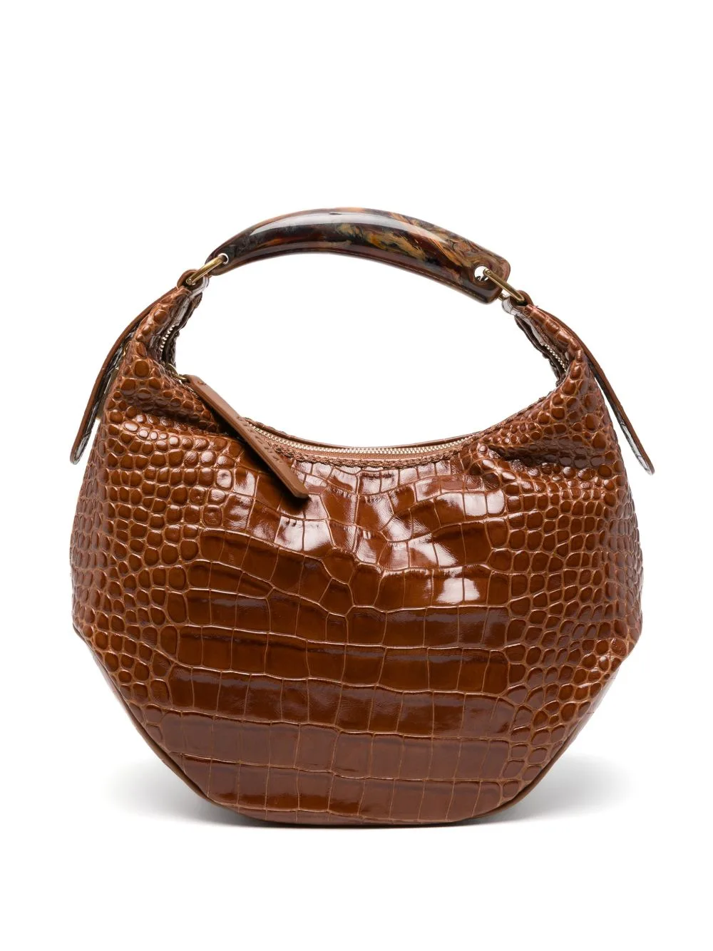 Ambra Croc-Effect Leather Tote Bag by VISONA`