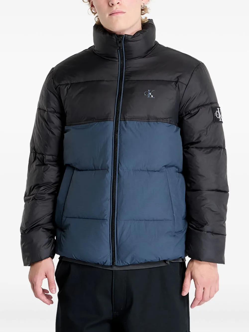 Colour Block Puffer Jacket by Calvin Klein Jeans