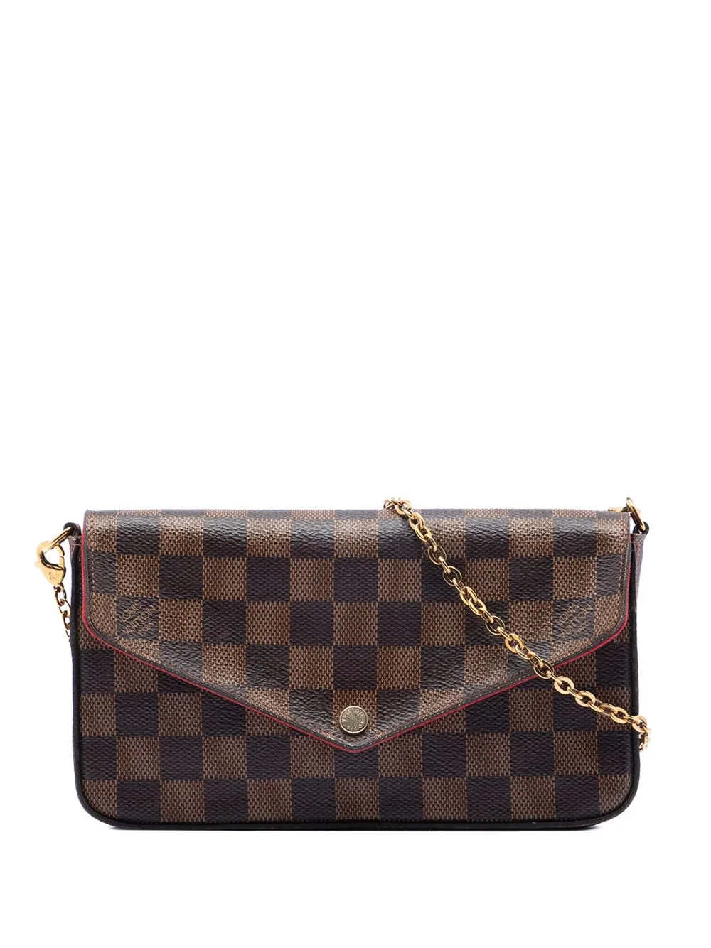 2018 Damier Ebene Pochette Felicie Crossbody Bag by Louis Vuitton Pre-Owned