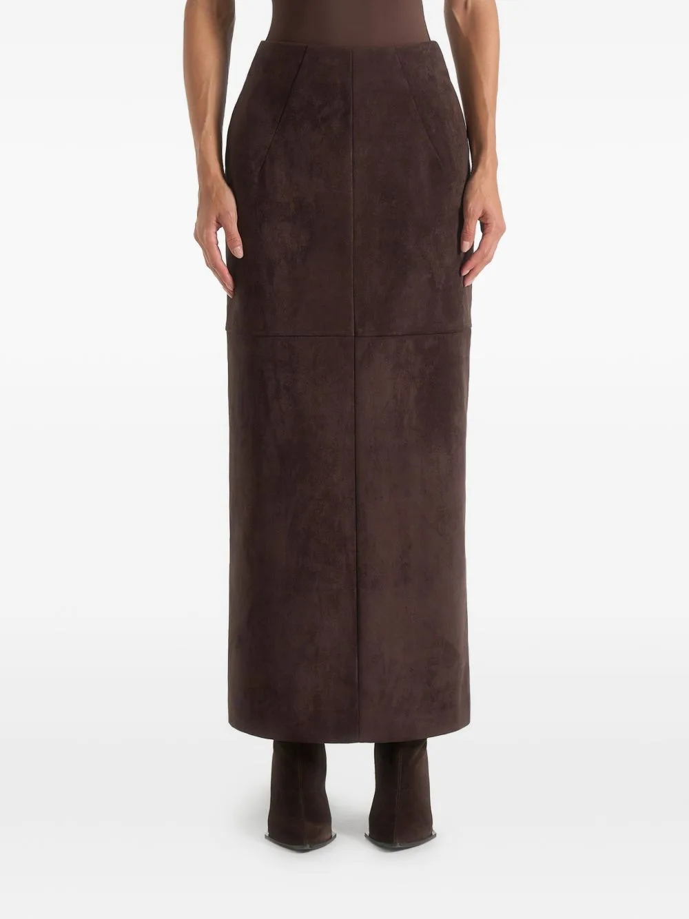 Celie Suede Maxi Skirt by Manière De Voir