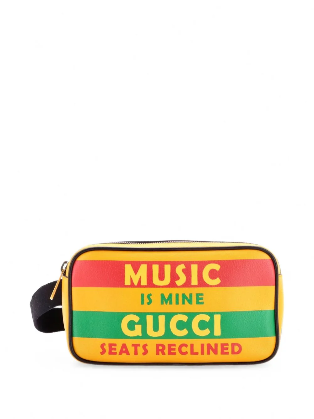 Music Is Mine 100 Printed Leather Large Belt Bag by Gucci Pre-Owned