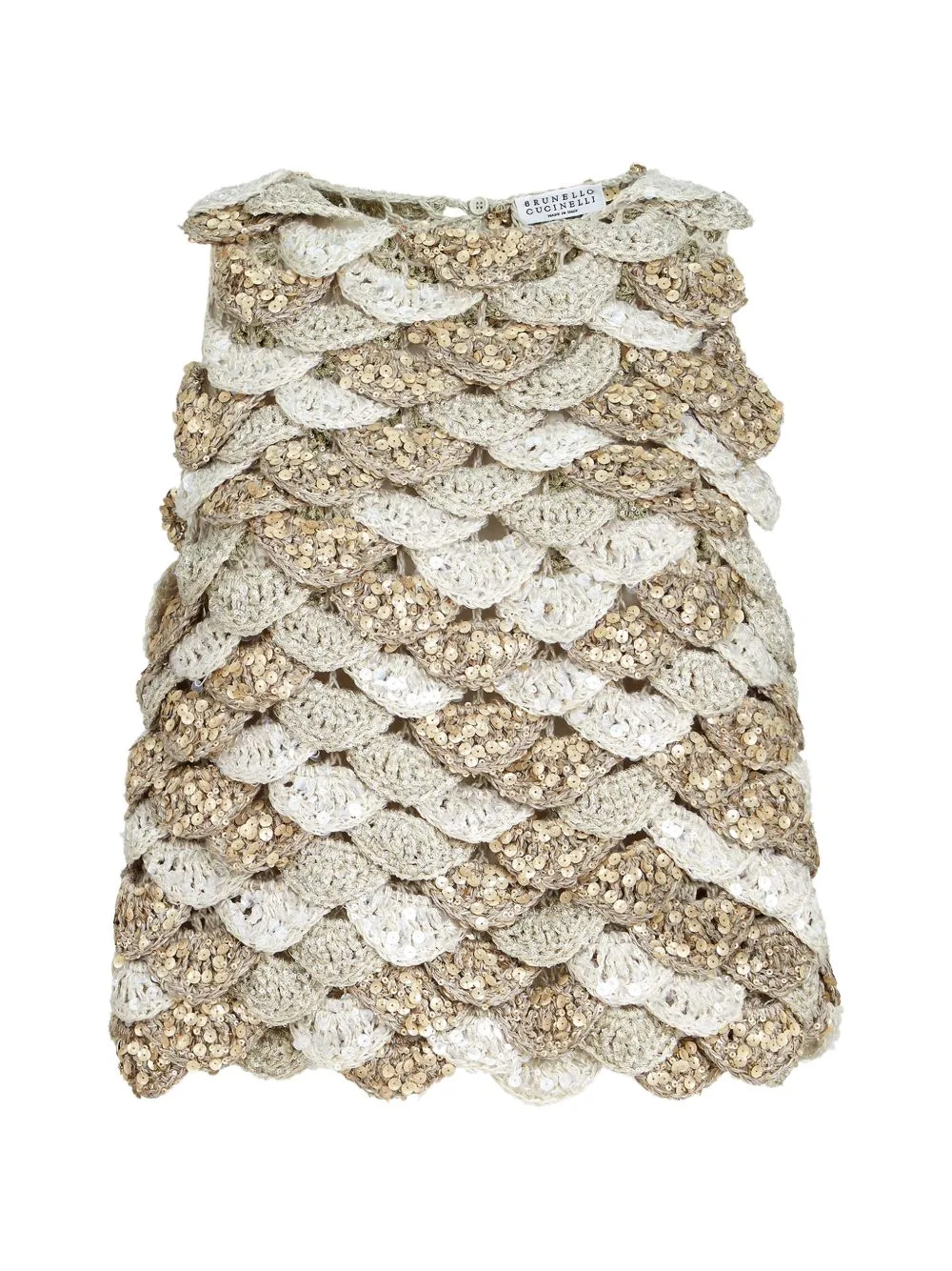 Dazzling Shell Opera Top by Brunello Cucinelli