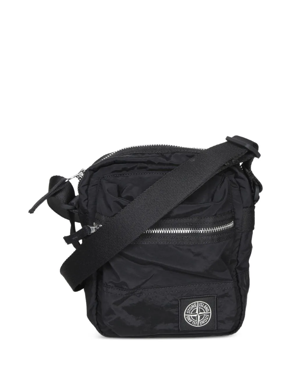 Coated Nylon Metal in Econyl® Crossbody Bag with Pockets and Adjustable Strap by Stone Island