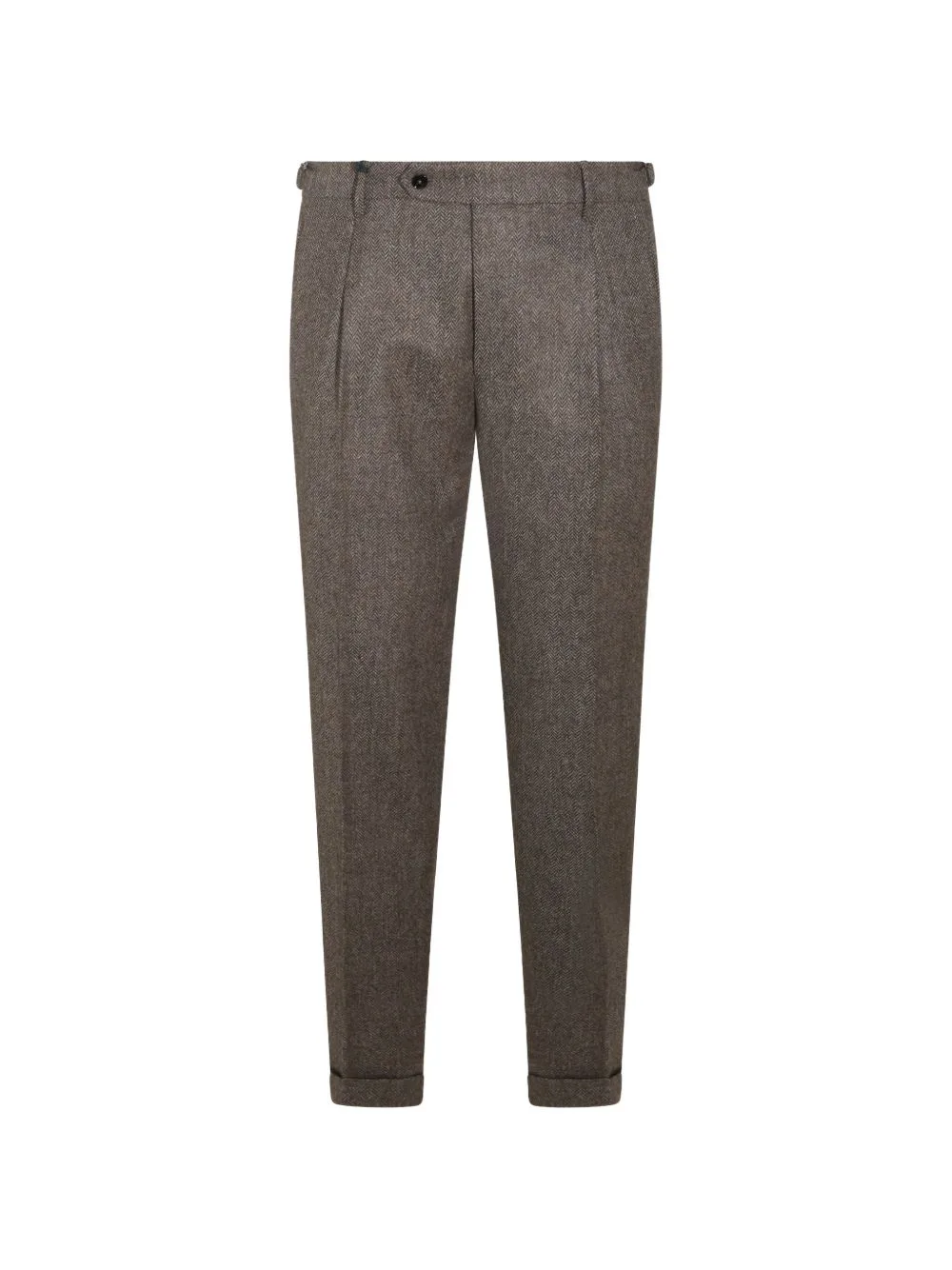 Herringbone Pleat-Detail Trousers by Berwich