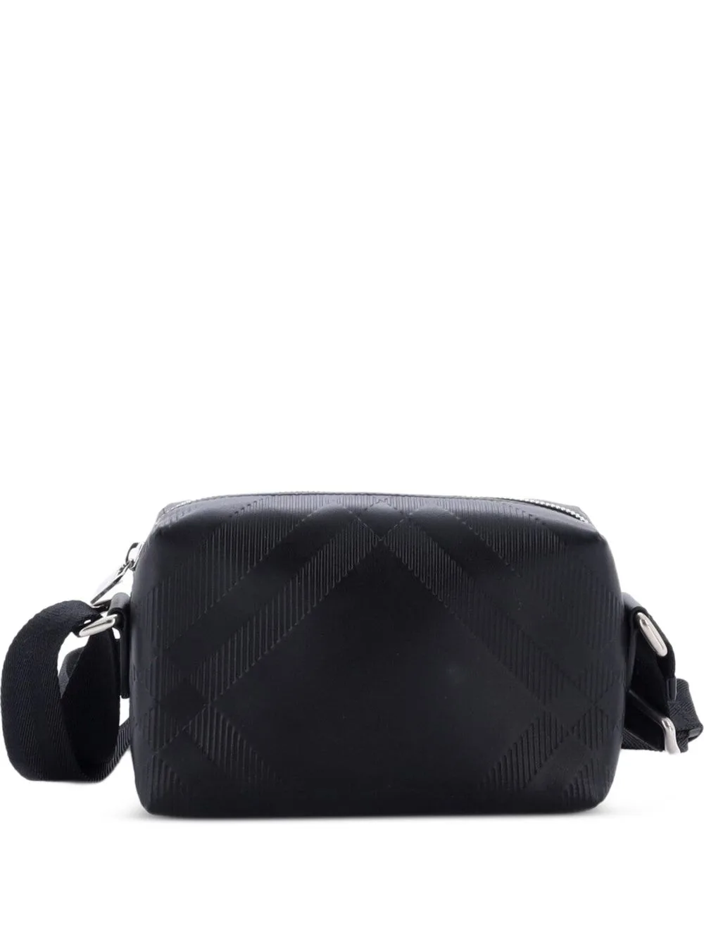 Zip Check Embossed Leather Mini Crossbody Bag by Burberry Pre-Owned