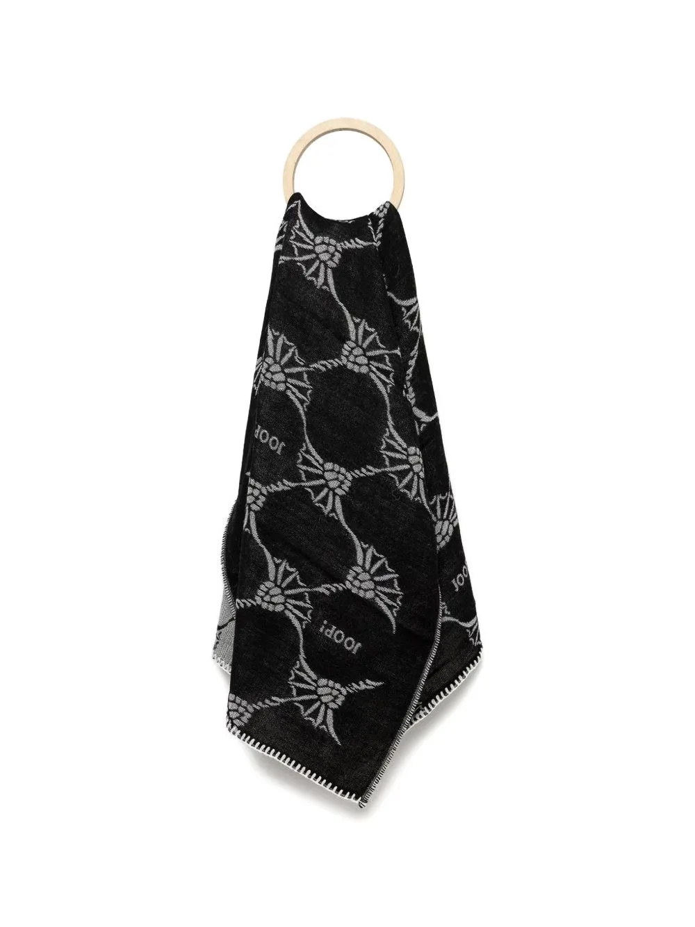 Logo-Patterned Blanket-Stitch Scarf by Joop!