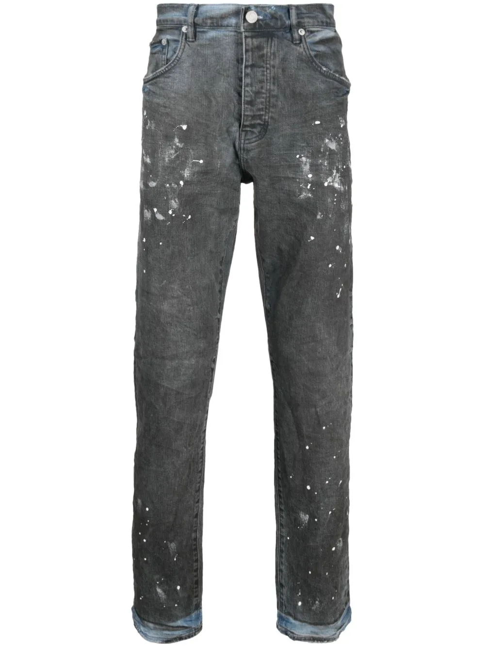Paint Splatter Straight-Leg Jeans by Purple Brand