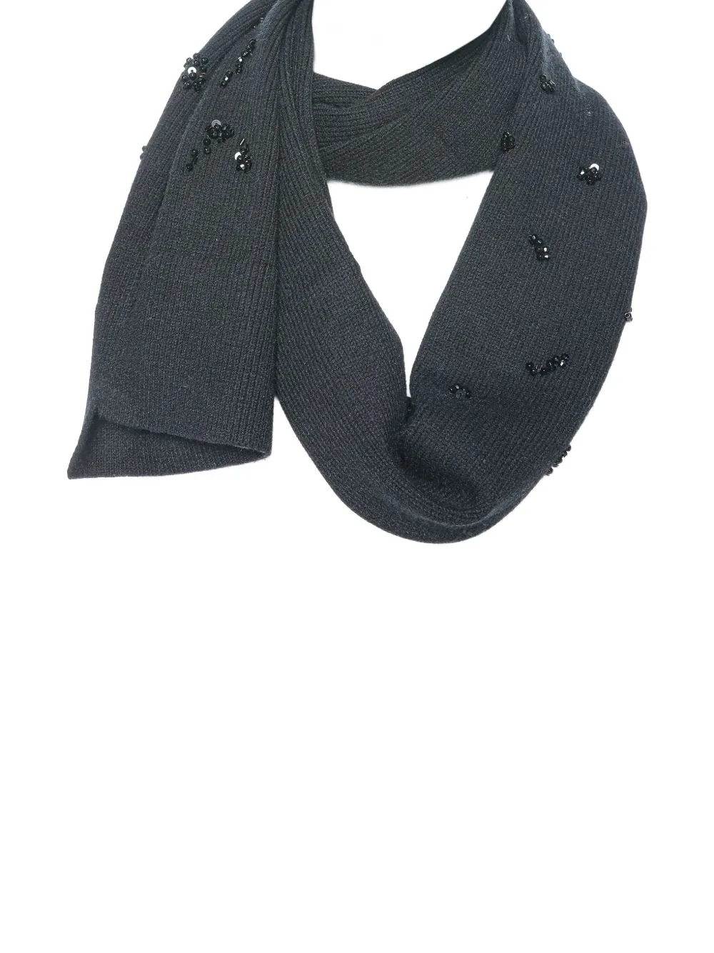 Bead-Embellished Ribbed Scarf by Armani Exchange