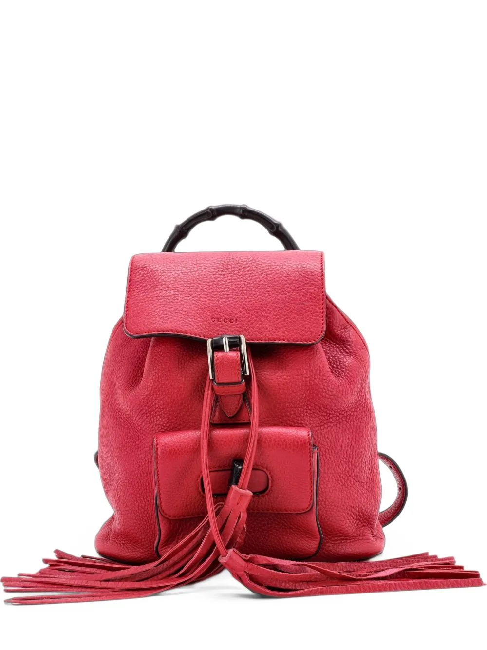 Bamboo Tassel Leather Medium Backpack by Gucci Pre-Owned