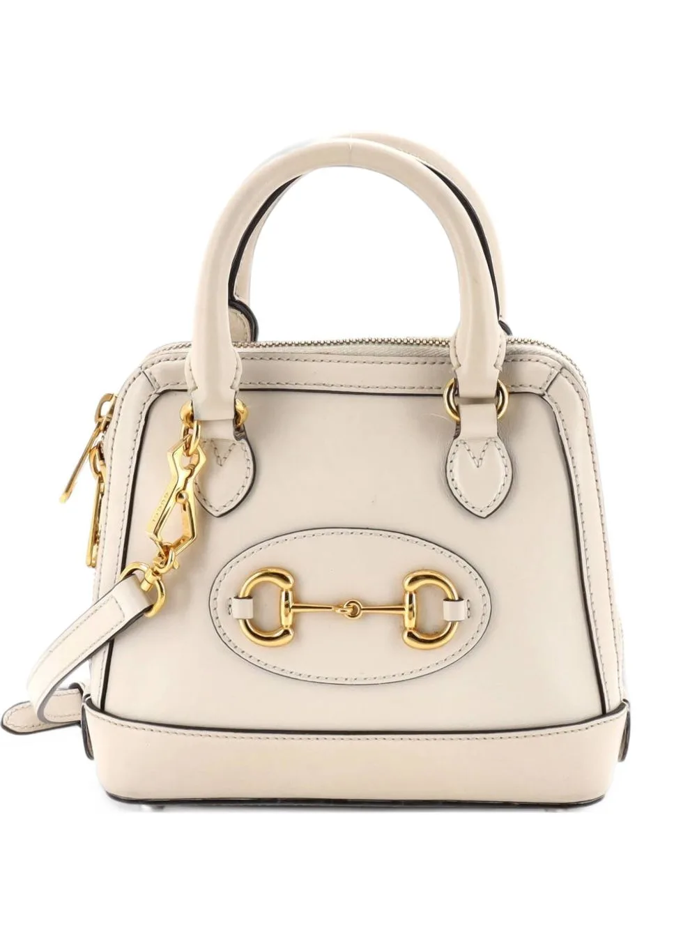 Horsebit 1955 Top Handle Bag Leather Mini Crossbody Bag by Gucci Pre-Owned