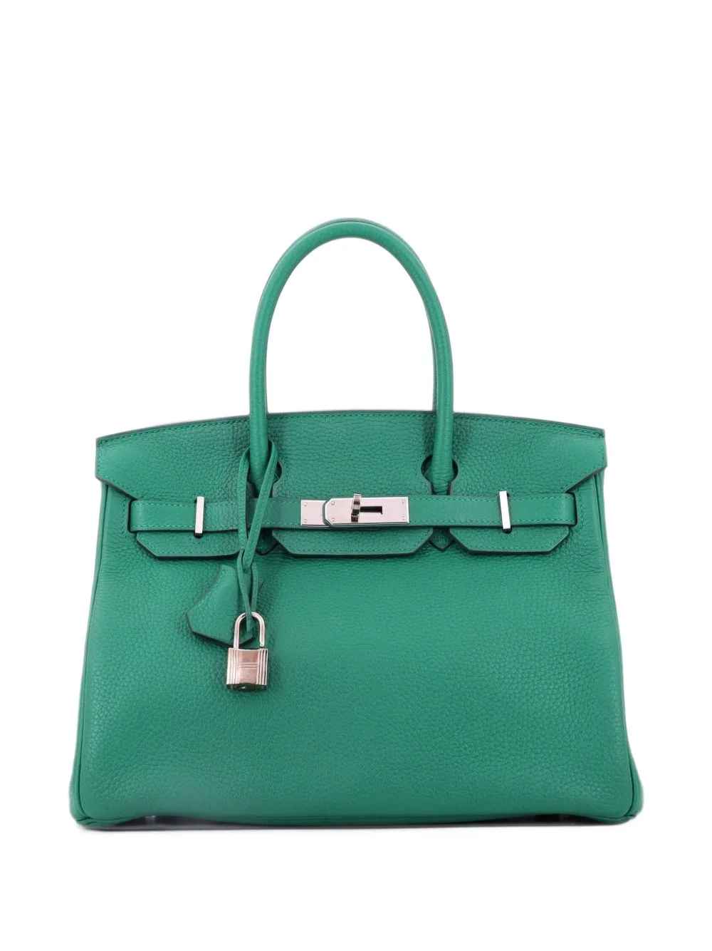 Birkin Handbag Vert Vertigo Togo with Palladium Hardware 30 Tote Bag
