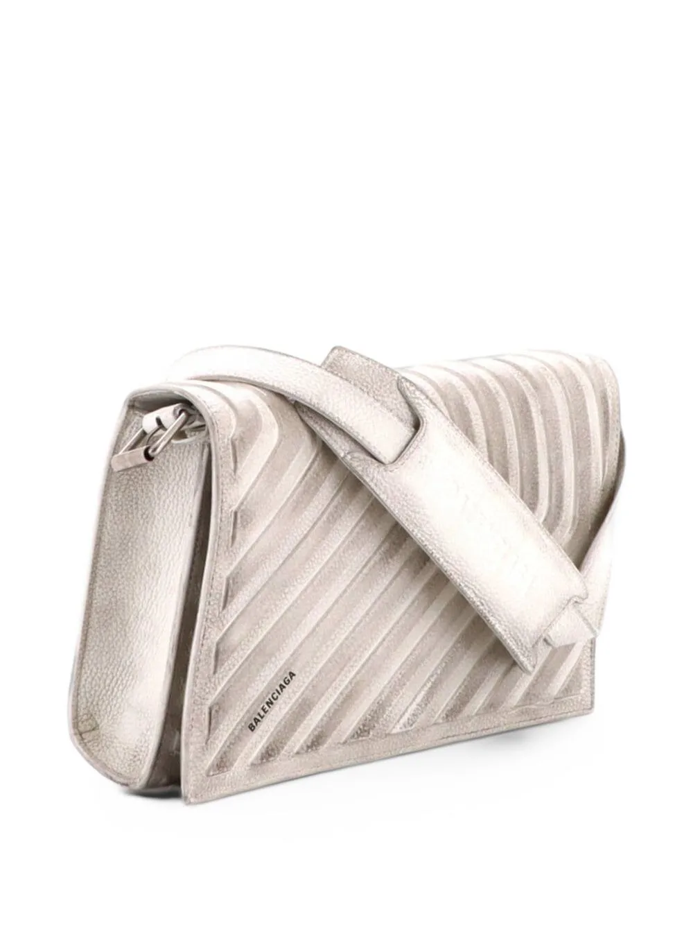 Car Hybrid Wallet with Strap Distressed Embossed Leather Shoulder Bag by Balenciaga Pre-Owned