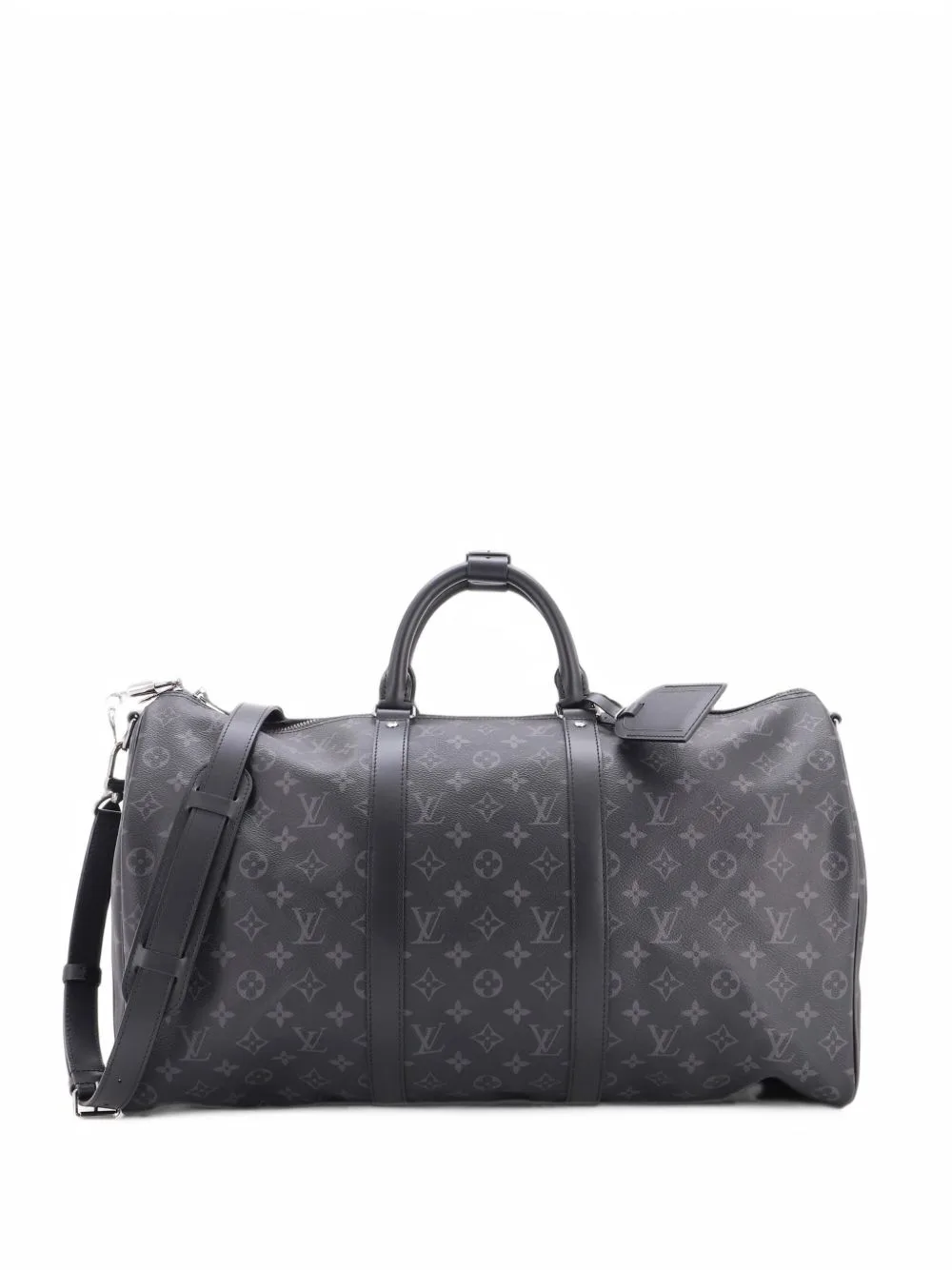 Keepall Bandouliere Bag Monogram Eclipse Canvas 50 Travel Bag by Louis Vuitton Pre-Owned
