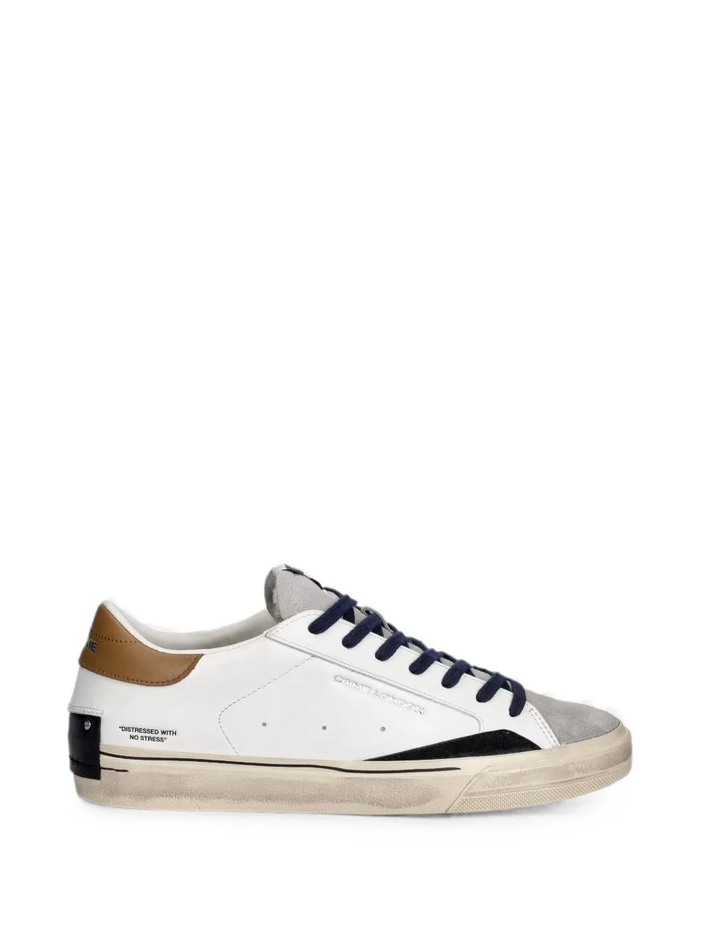 2.0 Distressed Panelled Sneakers by Crime London