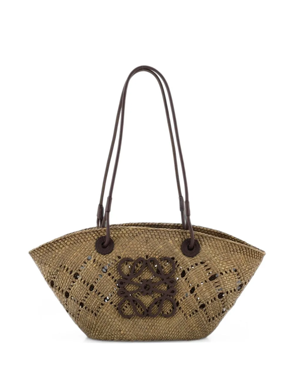 Anagram Basket Raffia Small Tote Bag by Loewe Pre-Owned