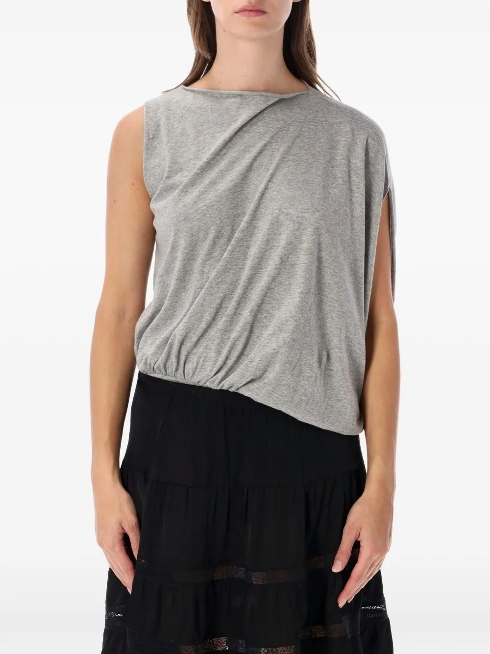 Asymmetric Draped Top by Gimaguas