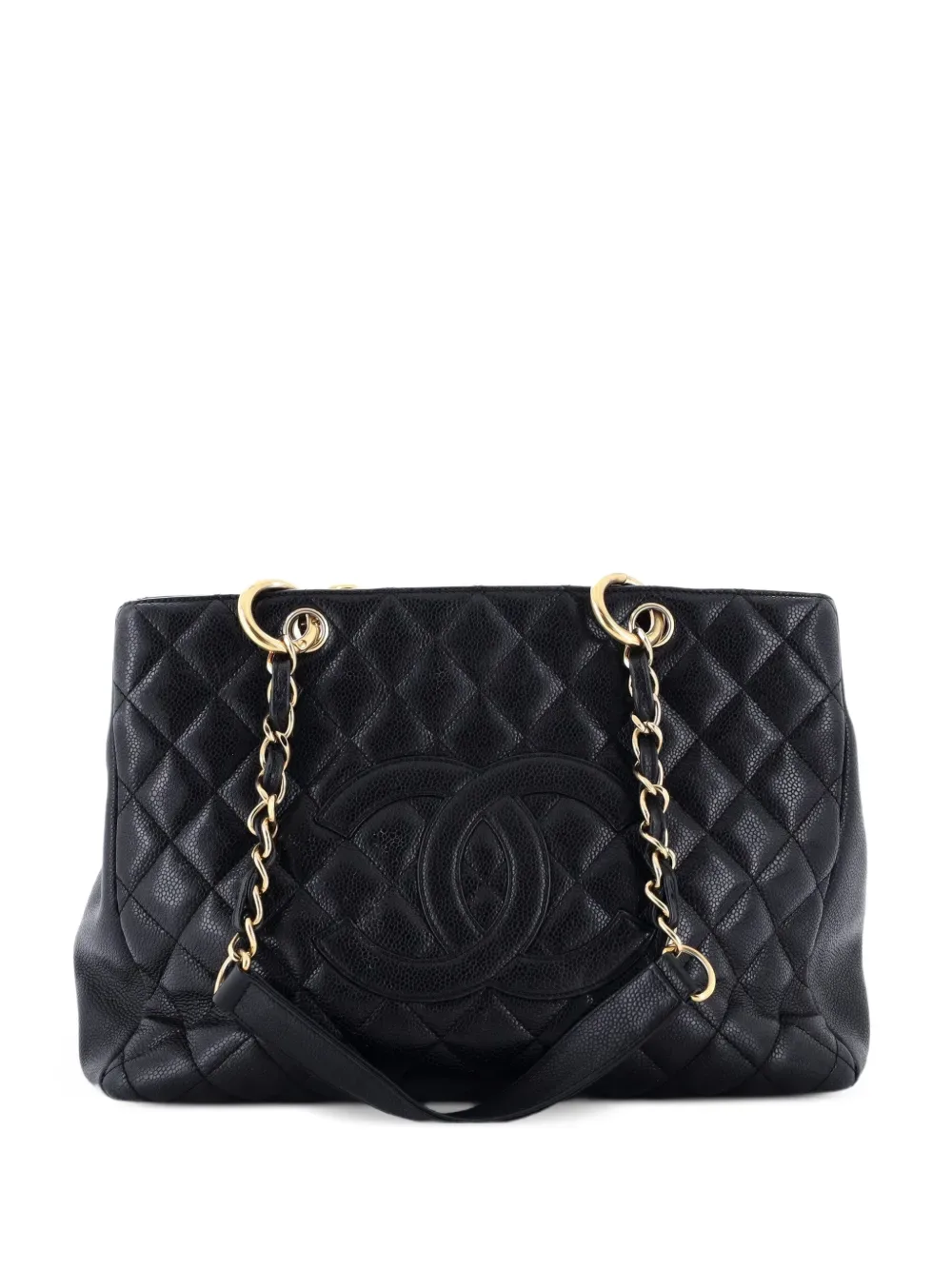Grand Shopping Quilted Calfskin Tote Bag by CHANEL Pre-Owned
