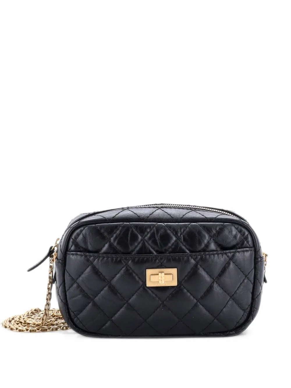 Reissue Camera Quilted Aged Calfskin Mini Crossbody Bag by CHANEL Pre-Owned
