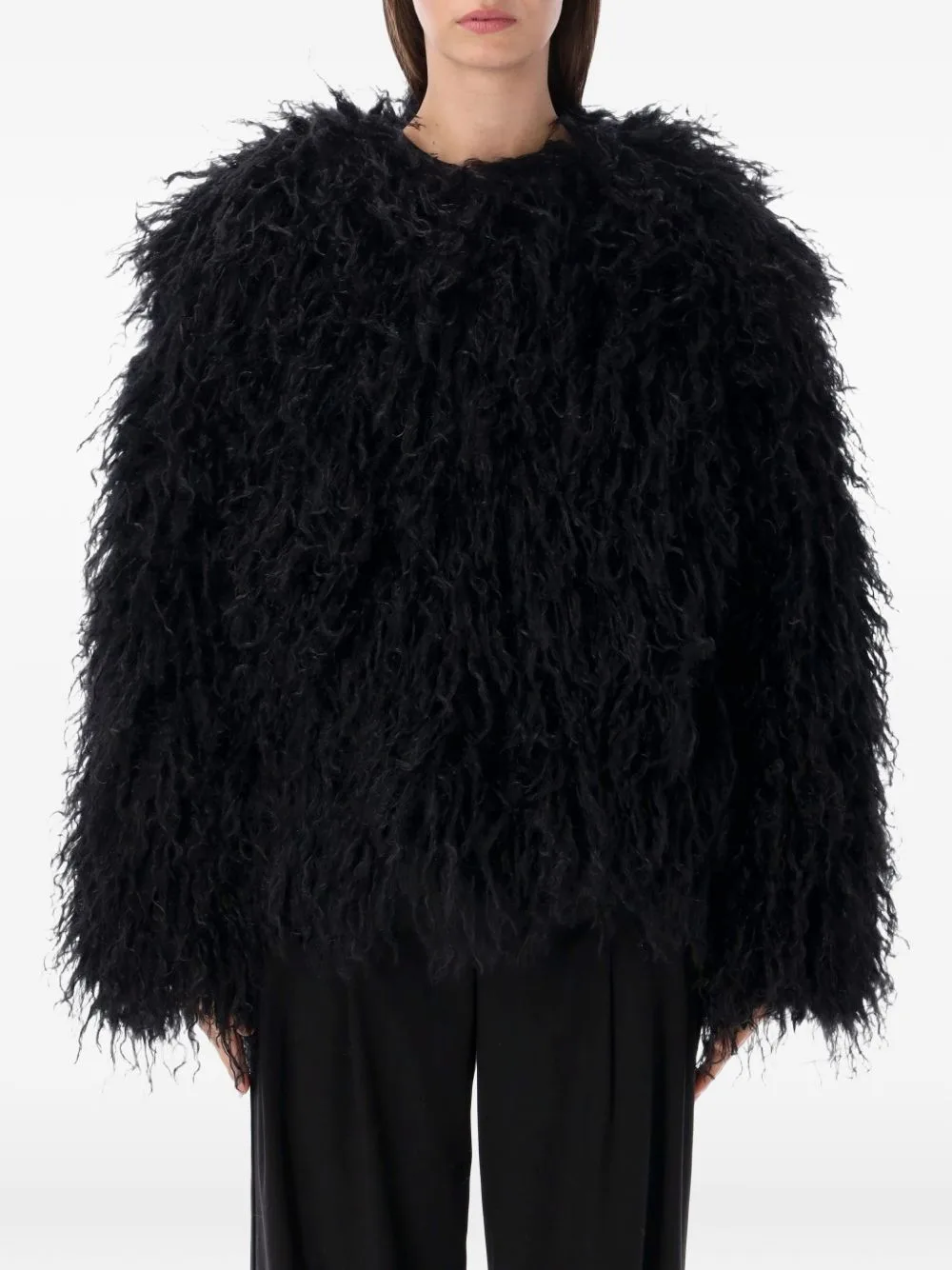 Yua Shaggy-Texture Coat by Goldbergh