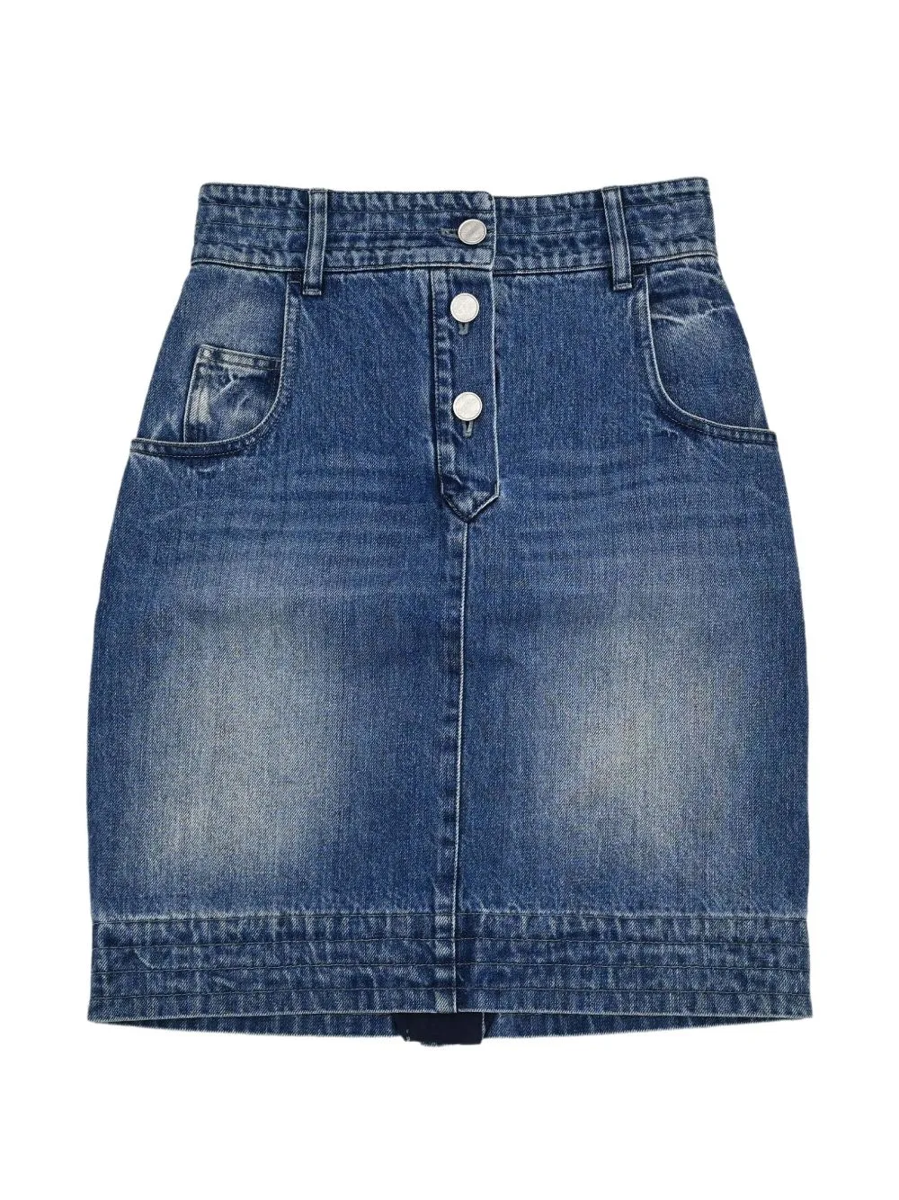 2017 Button-Up Denim Skirt by CHANEL Pre-Owned