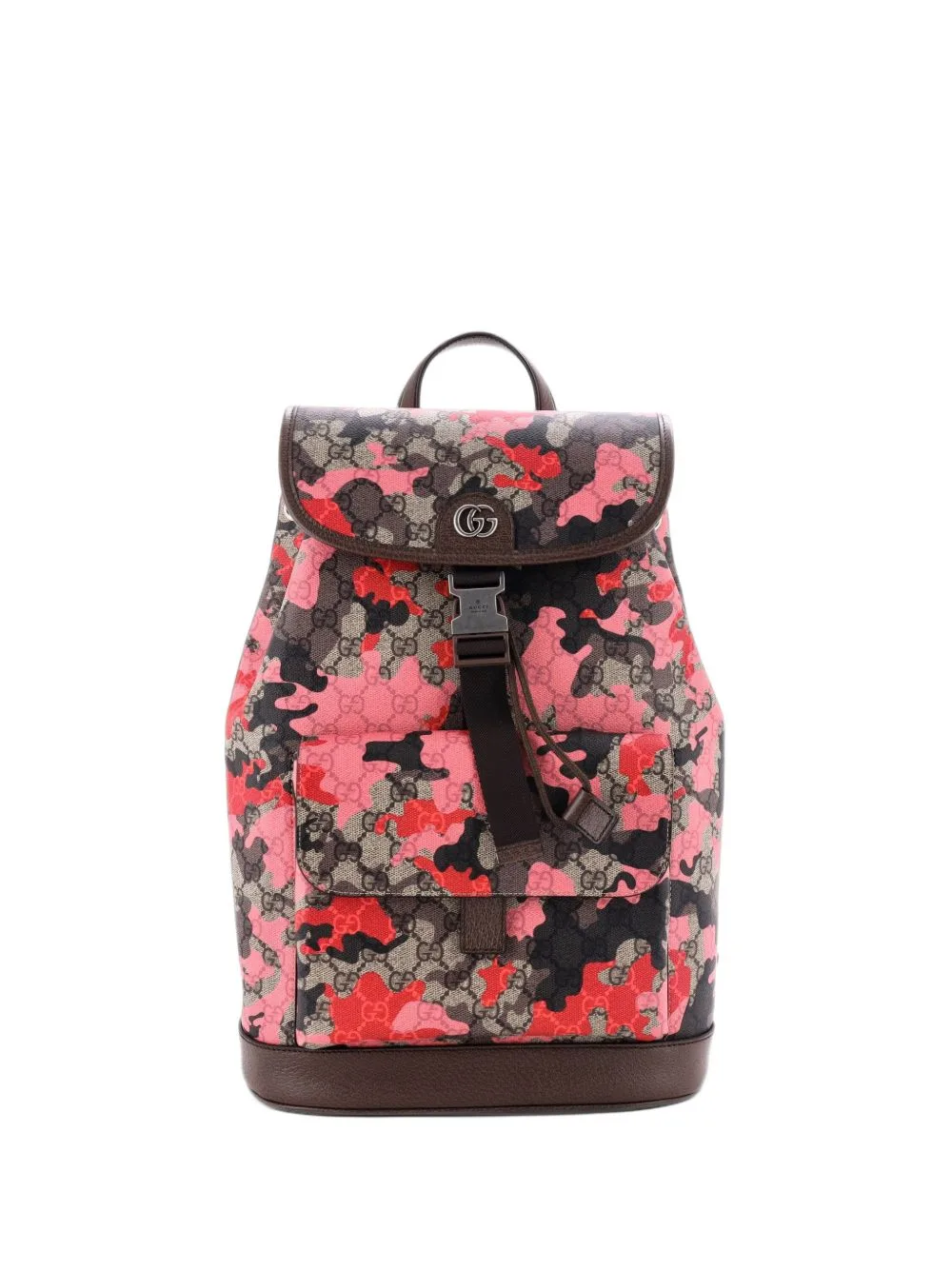 Pocket Buckle GG Camouflage Coated Canvas Backpack by Gucci Pre-Owned