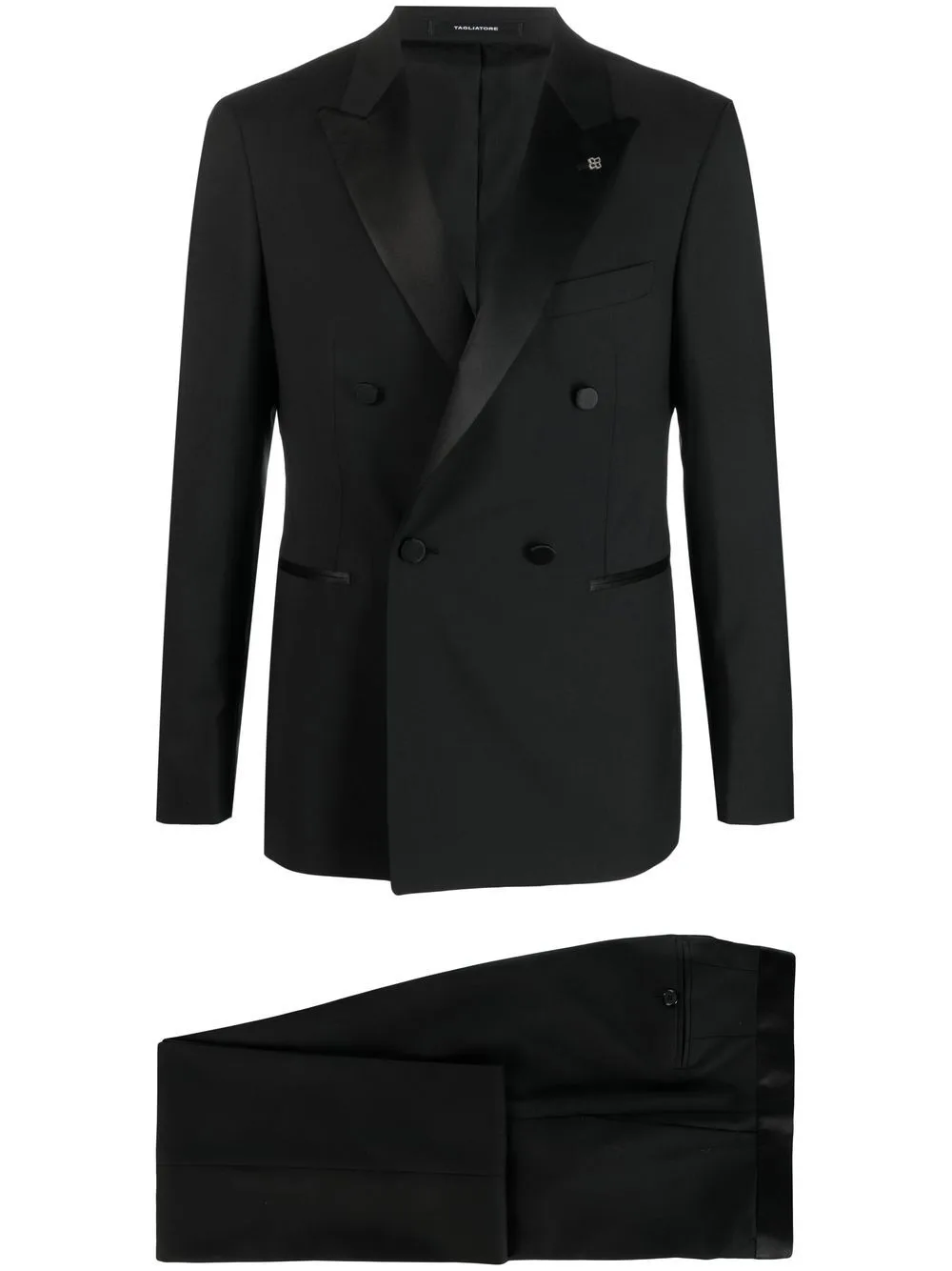 Peak Lapels Wool Suit by Tagliatore