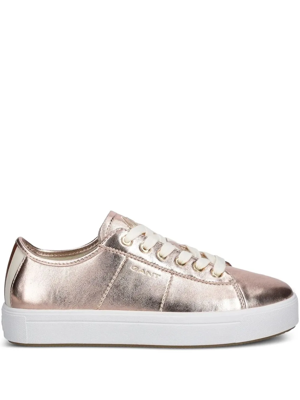 Metallic-Leather Lace-Up Sneakers by Gant