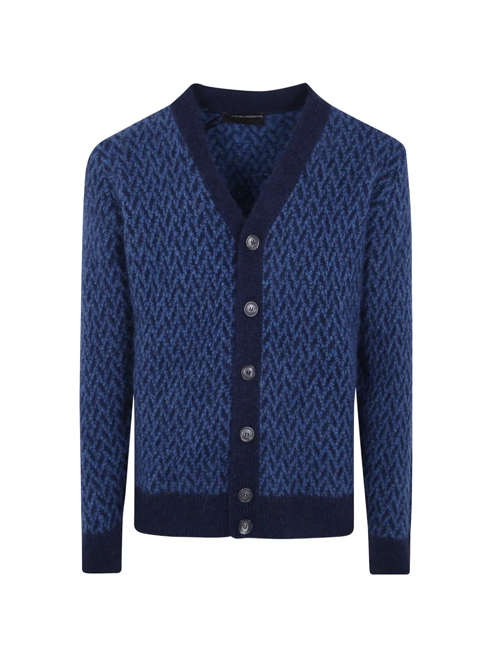 Geometric-Pattern Wool Cardigan by Filippo De Laurentiis