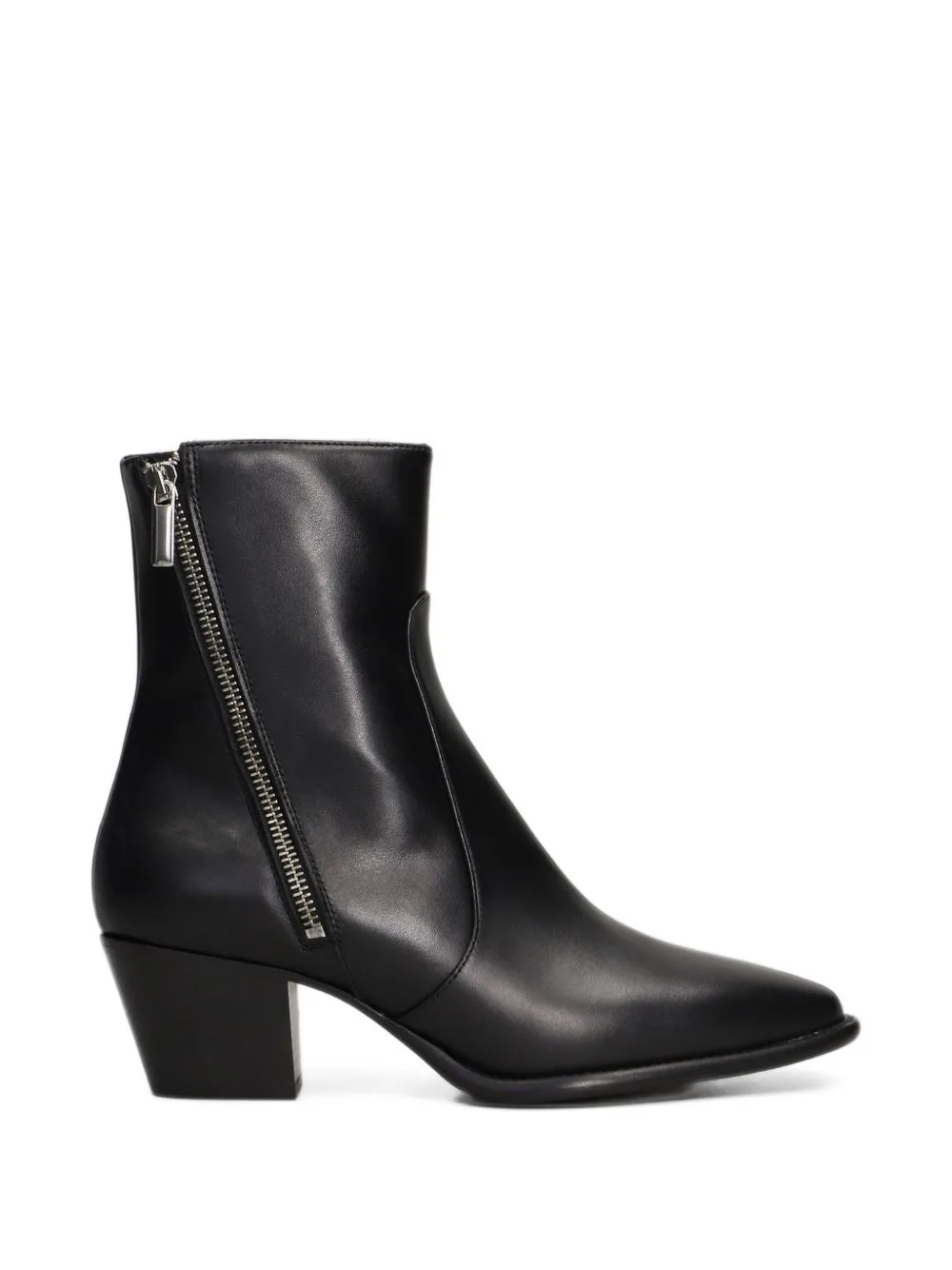 Side-Zip Leather Ankle Boots