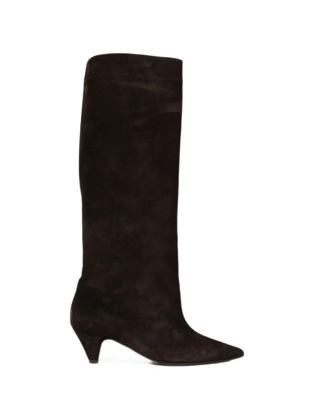 Pointed-Toe Suede Boots