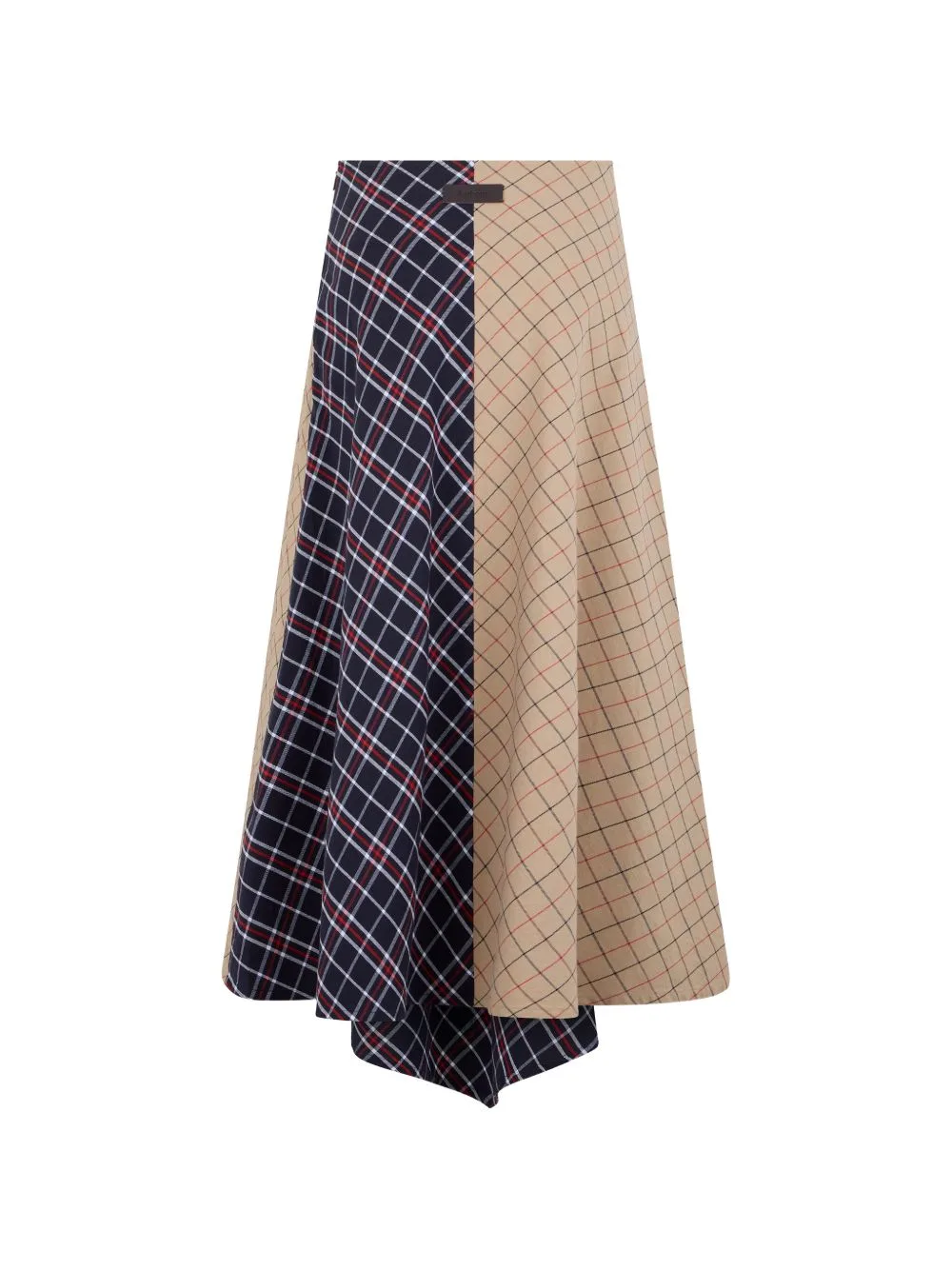 Check-Pattern Asymmetric Skirt by Barbour