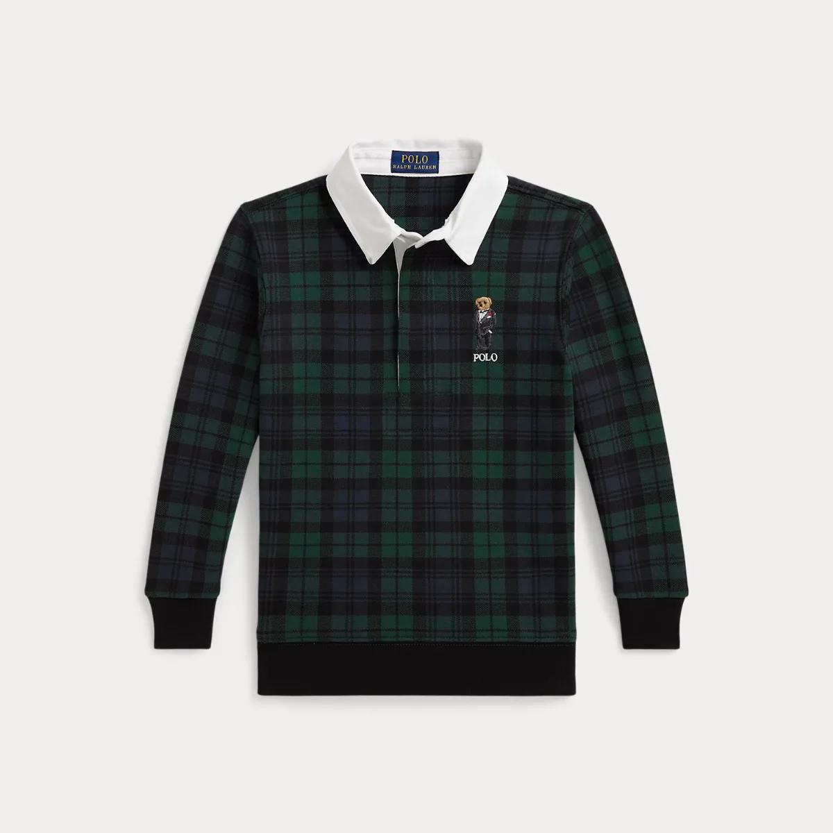 Polo Bear Plaid Rugby Sweatshirt by Ralph Lauren