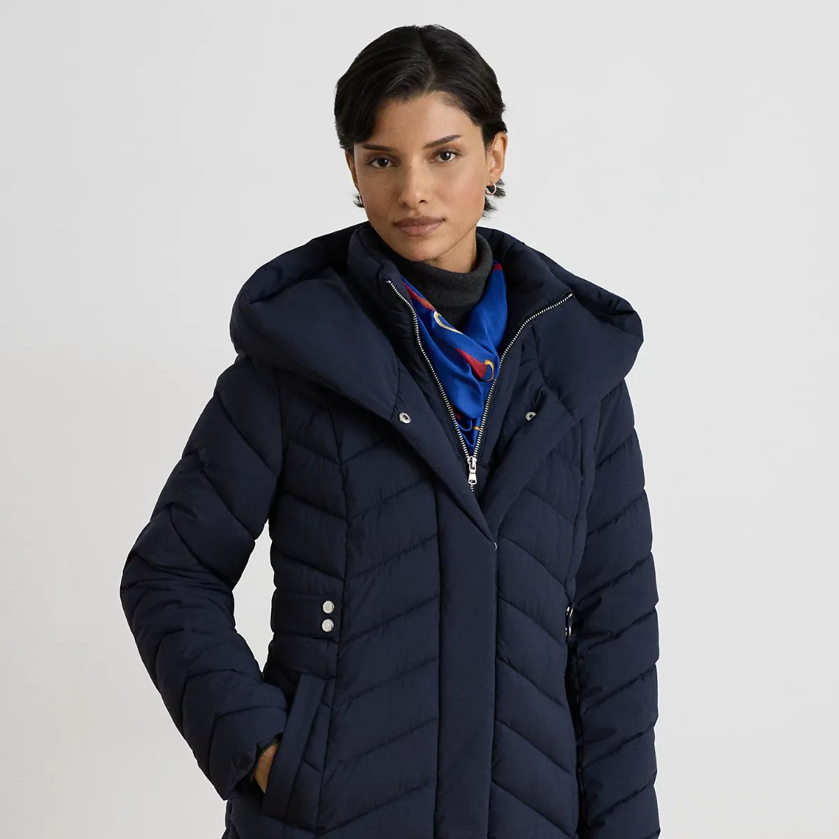Quilted Hooded Funnelneck Jacket by Lauren Ralph Lauren