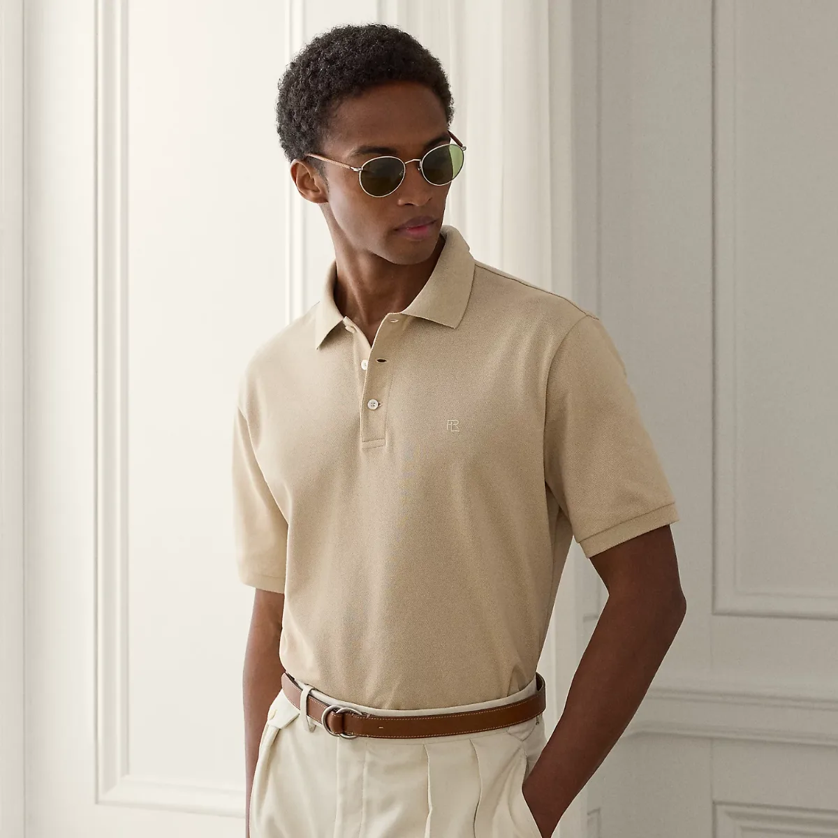 Piqué Polo Shirt by Ralph Lauren Purple Label