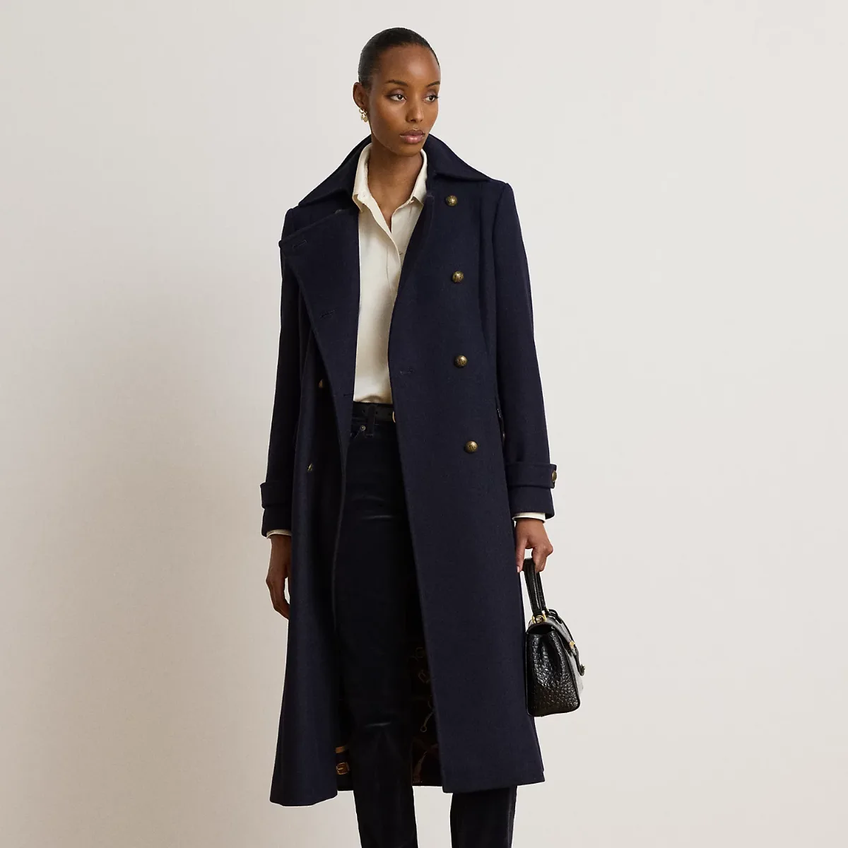 Double-Breasted Wool-Blend Twill Coat by Lauren Ralph Lauren