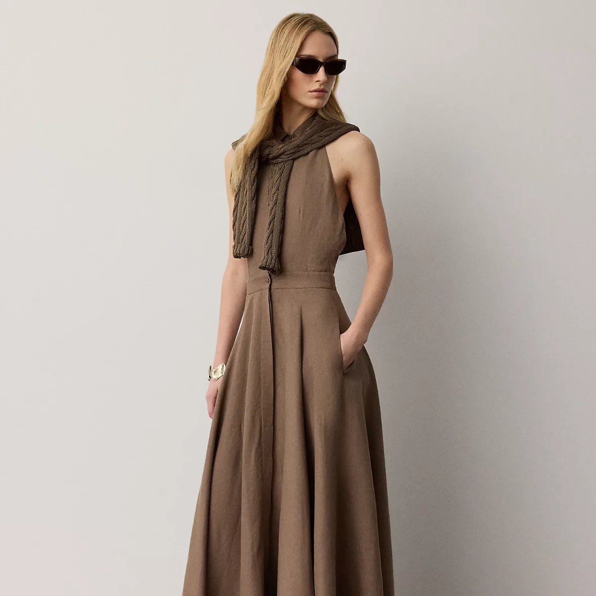 Eldred Linen Day Dress by Ralph Lauren Collection