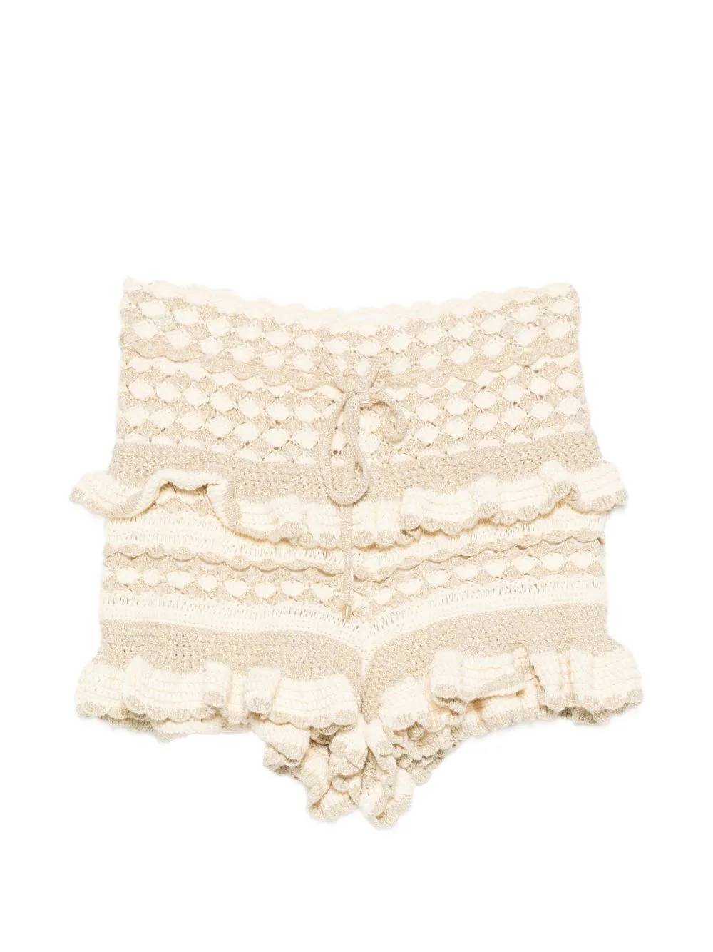 Ruffled Crochet-Knit Shorts by ZIMMERMANN