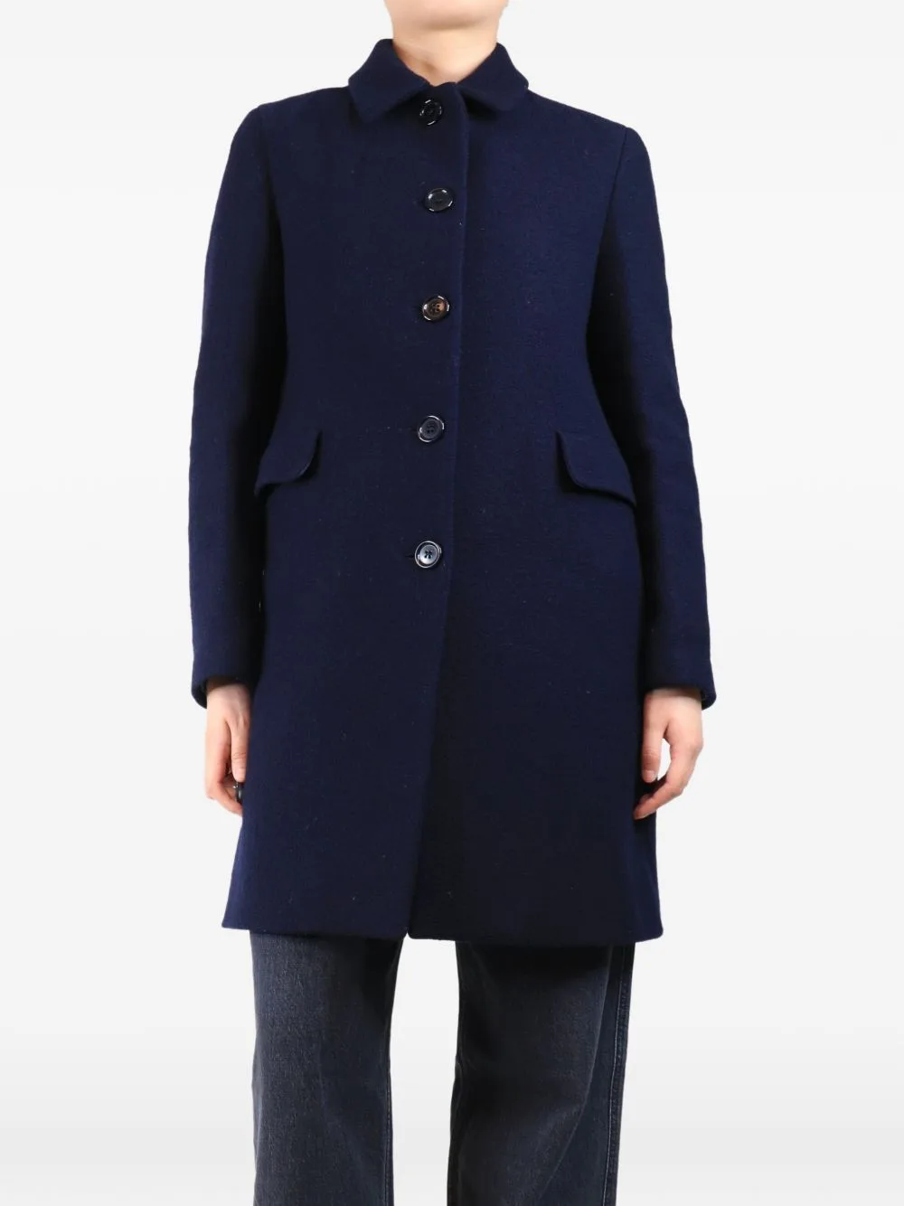 Single-Breasted Wool Coat by Aspesi Vintage