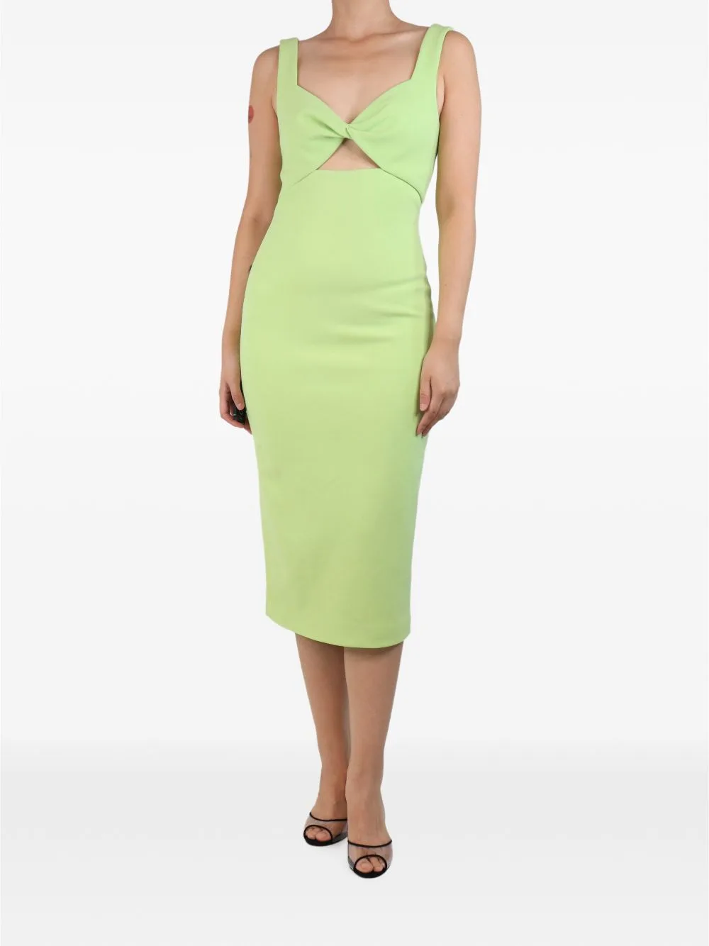 Twist-Detail Midi Dress by Osman