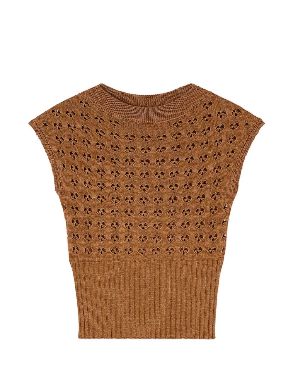 Openwork-Knit Top by RETORI
