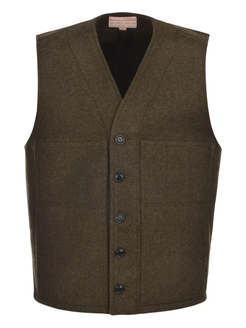 Buttoned Mackinaw Wool Waistcoat by Filson