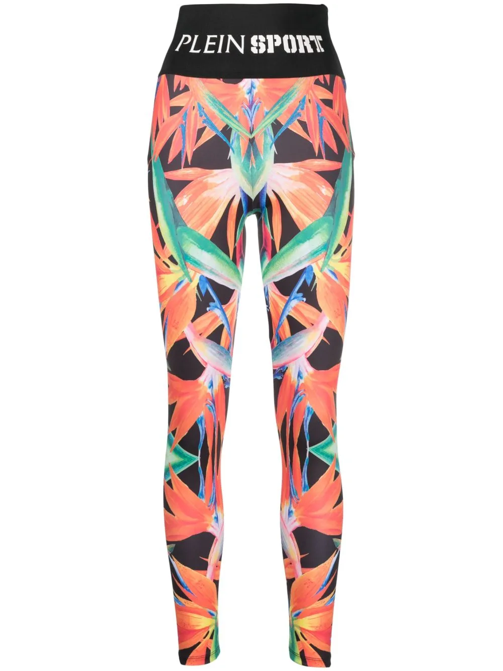 Floral-Print Stretch Leggings by Plein Sport